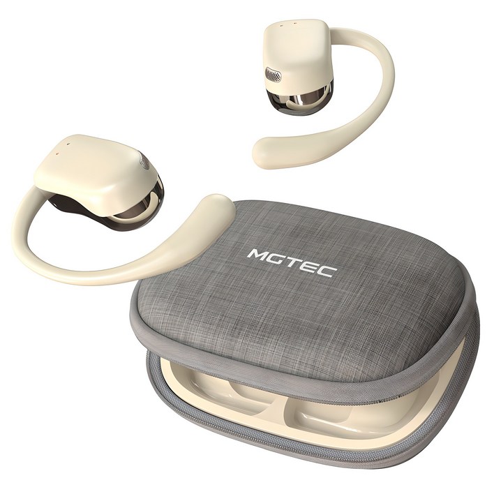 엠지텍 이어프리 오픈형 블루투스 이어폰, 단일상품, BEIGE, 10시간, 방수가능, 단일상품, BEIGE