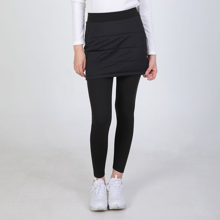 투엘라 여성 기모 밴딩 스판 패딩 치마 레깅스