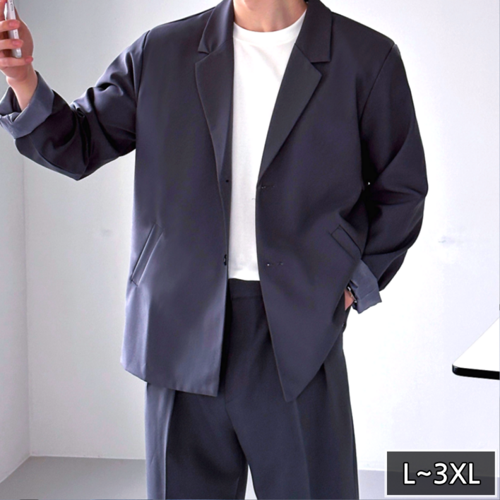 이브 남성용 오버핏 싱글 블레이져 자켓 (6102-1)
