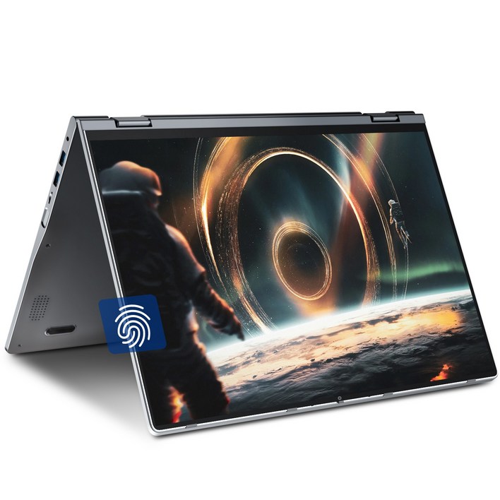 JUMPER 노트북 2in1 16인치 접이식 터치스크린 N5095 프로세서 4GB RAM 128GB SSD 지문인식 WiFi6 Windows 11 home, JUMPER J1 SEUN186, WIN11 Home, 4GB, 128GB, 회색