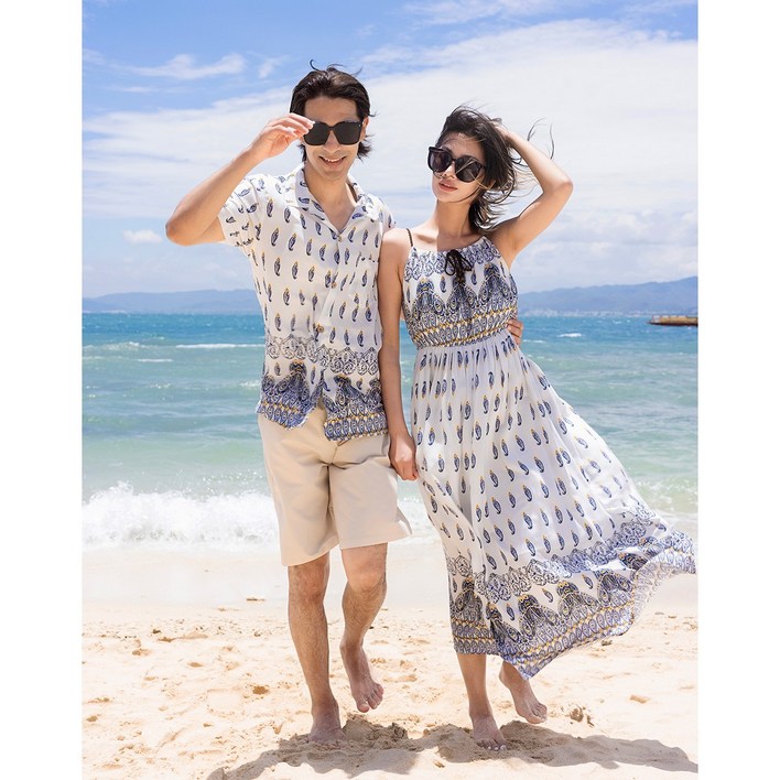 4477 화이트 펠리스 커플룩 휴양지 신혼여행 바캉스 허니문