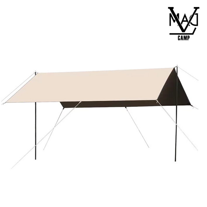 매드캠프 옥스포드 210D 블랙코팅 타프 3x4m 3x5m6x4.4풀세트타프,폴대,스트링,팩,망치, 베이지