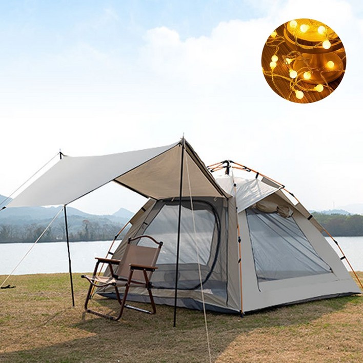 [재고정리] 엠티링크 원터치 텐트 타프 대형 방수 캠핑 자동 휴대용 돔텐트 그늘막 실버코팅 블랙코팅 접이식 경량 3-4인용 5-6인용