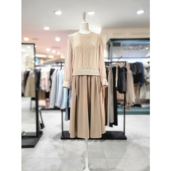 씨씨콜렉트 니트블록 원피스 E251PSE12K1619042