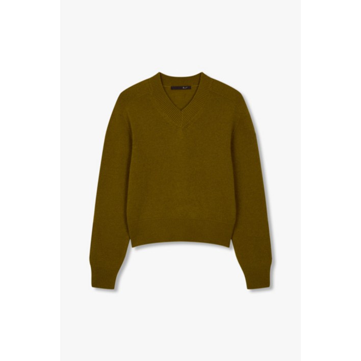 gcut 지컷 7214350303 울 블렌드 브이넥 풀오버