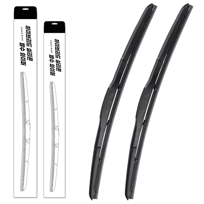 아이엠듀 자동차 하이브리드 발수 코팅 실리콘 와이퍼 2p