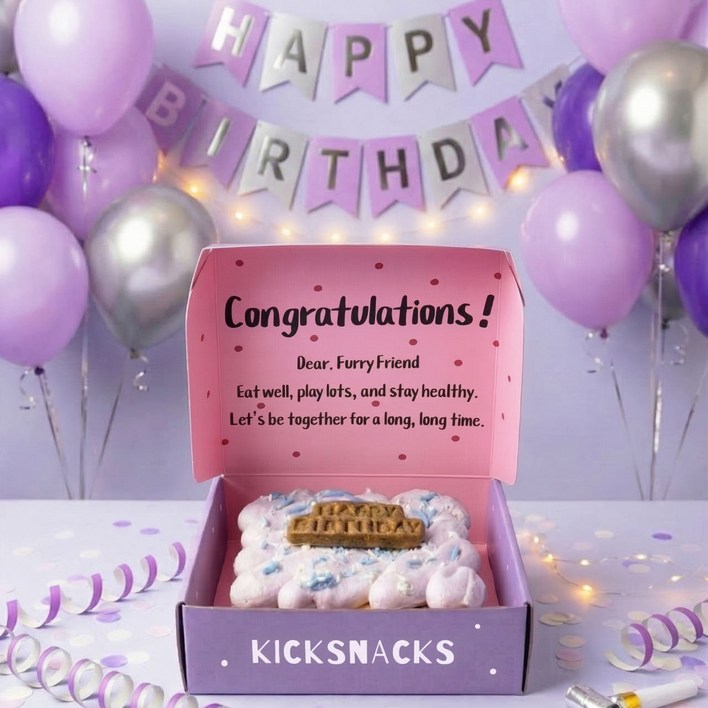 킥스낵스 스퀘어 케이크 강아지 간식 프리미엄 생일 저알러지 무첨가 유기농 수제, 1개, 340g, 스퀘어 케이크