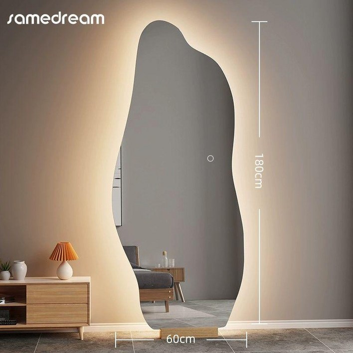 LED 물결 전신거울 웨이브 물결 인테리어 분위기 미러