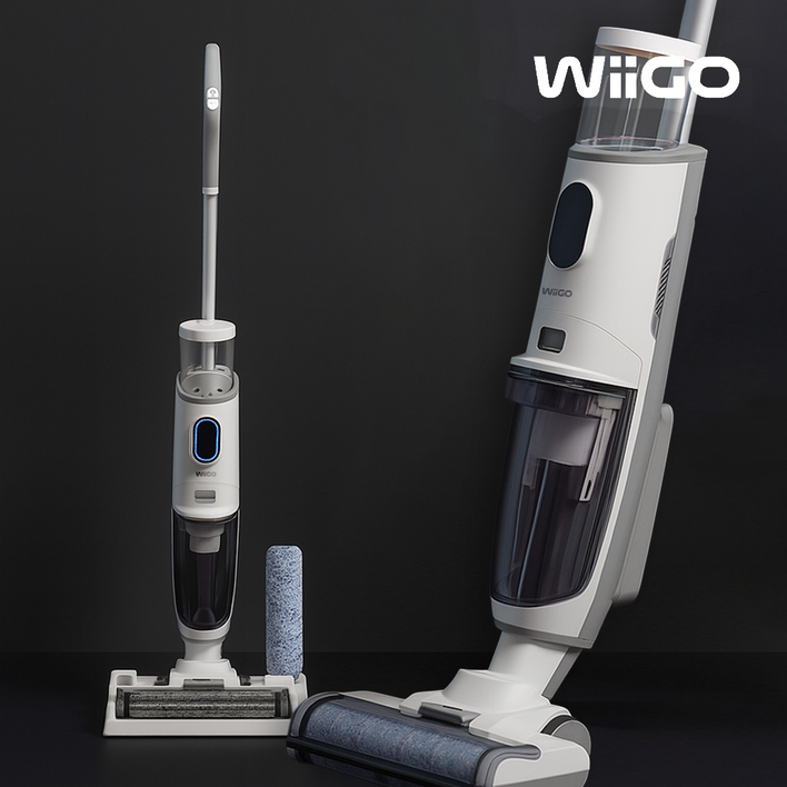 위고 건습식 올인원 아쿠아 청소기 W3CW 물걸레 진공 무선 라면 습식 물청소 스탠드
