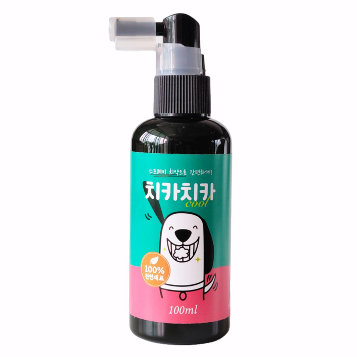 치카치카쿨 100ml * 1개. 강아지 고양이 뿌리는 치약 잇몸건강특화 충치예방 강아지입냄새 손쉬운 치아관리, 1개, 100ml