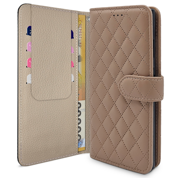 아리움 헤리스 퀼팅 지갑형 카드 분실방지 덮개 다이어리 케이스