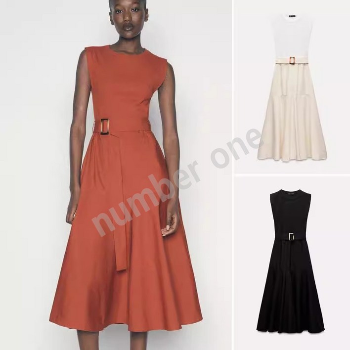 ZARA 자라 여성 2025 신상 벨트 롱 원피스