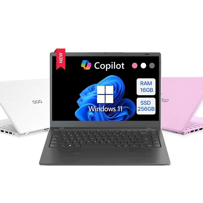 다오북 2025 14인치 1.32kg 윈도우11 탑재 컬러 노트북, 14-N100CCG, WIN11 Home, 16GB, 256GB, 다크 그레이