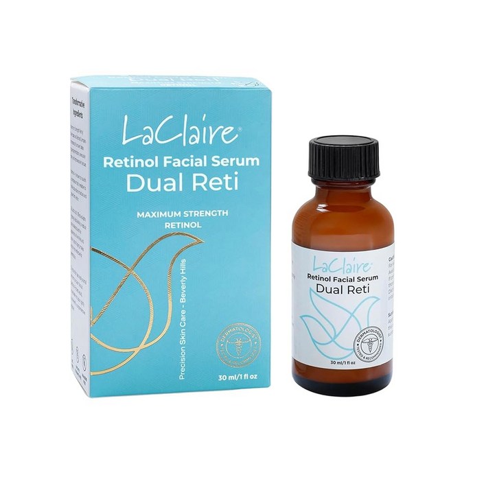 라클레어 프레시 룩 동일 성분 8프로 포함 복합 레티놀 페이셜 세럼 안티에이징 피부 톤 케어 넥 및 젖산 비타민 A 레티닐 팔미테이트로 영양 공급에 도움 15ml