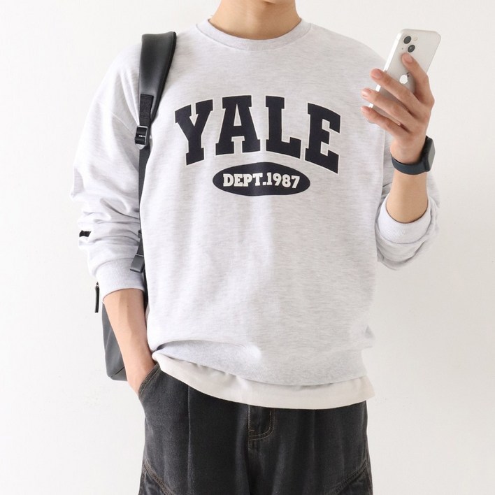 [기모선택] 와이엘 프린팅 오버핏 맨투맨 ZZBMT028