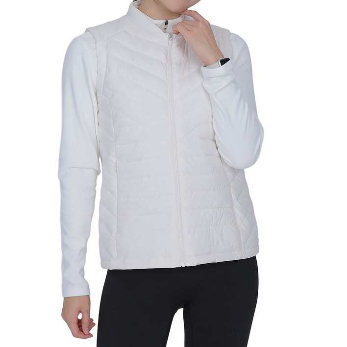 투엘라 여성 웰론 패딩 조끼  편안한 라운드넥 미스트핏 경량 패딩 조끼 아우터