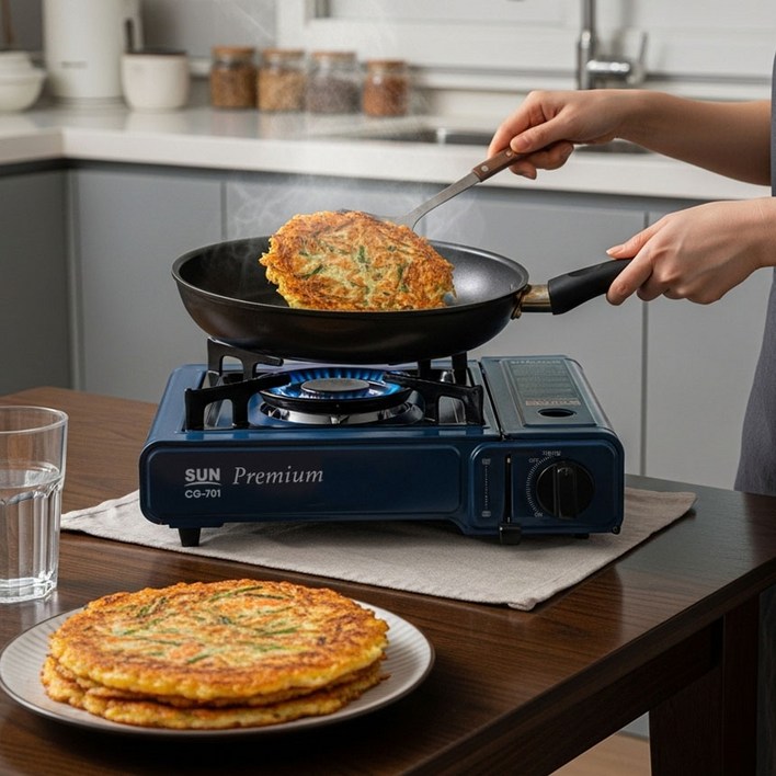 썬 프리미엄 캠핑 휴대용 가스 버너 가정용 미니 가스렌지 고화력 부탄 가스버너 스토브