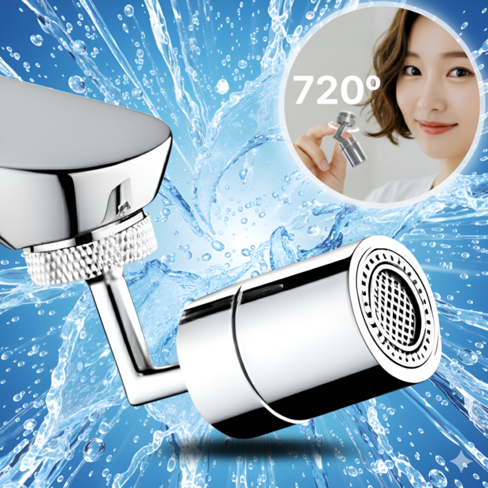 써보아 720도 각도조절 수도꼭지 워터탭