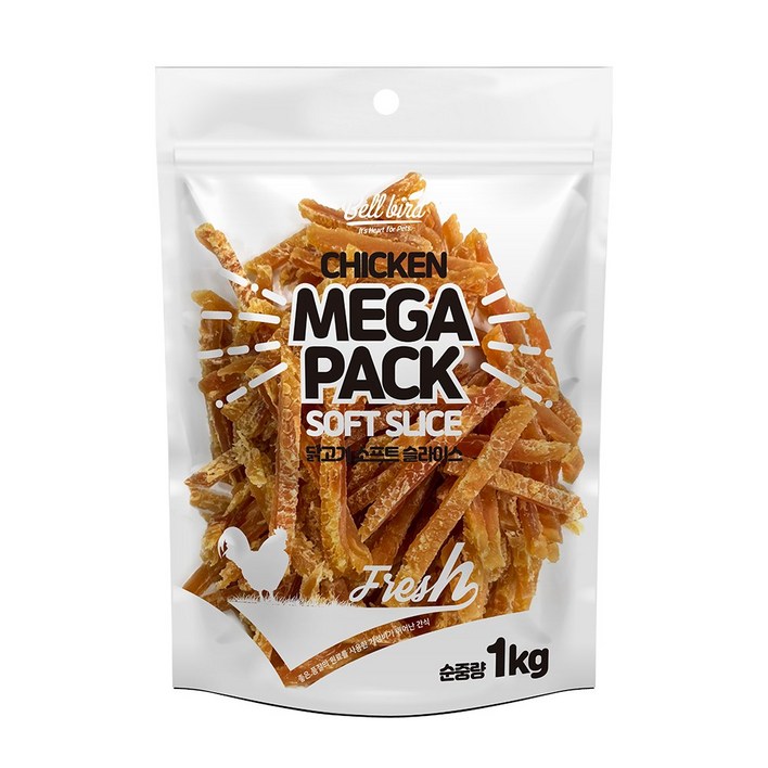 벨버드 메가팩 치킨 소프트 슬라이스 1kg, 1kg, 1개, 치킨