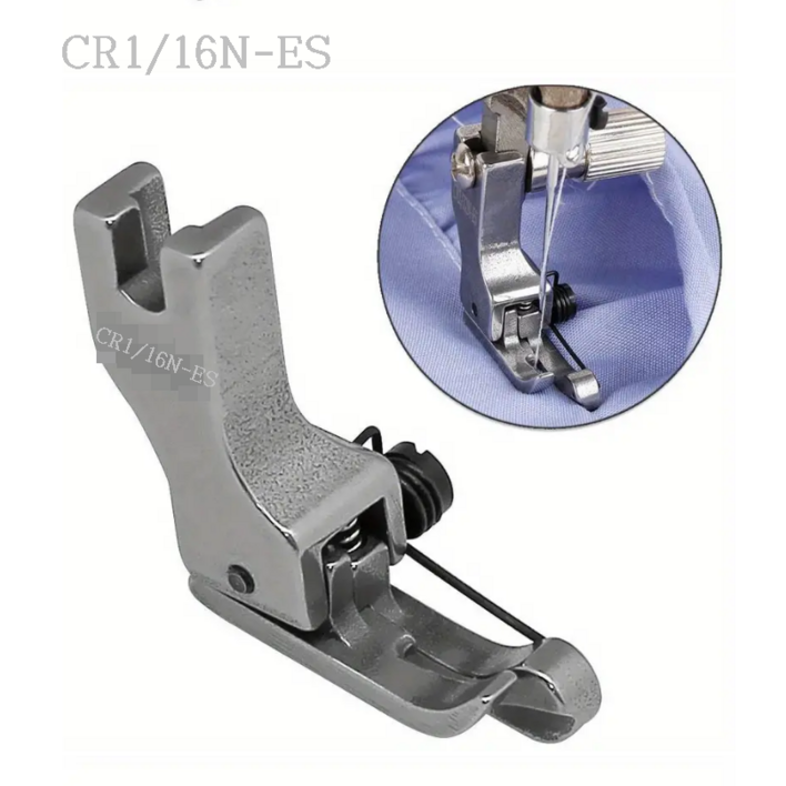 미싱부속나라 공업용 CR1/16N-ES CL1/16N-ES 스프링식 스테치 좁은노루발 신형 스테치 노루발 좌 우 선택, 1개, CR1/16N-ES(오른쪽)