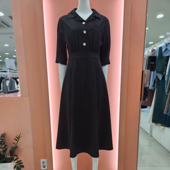 수스 오픈카라 뒷밴드 원피스  S251NOP303US