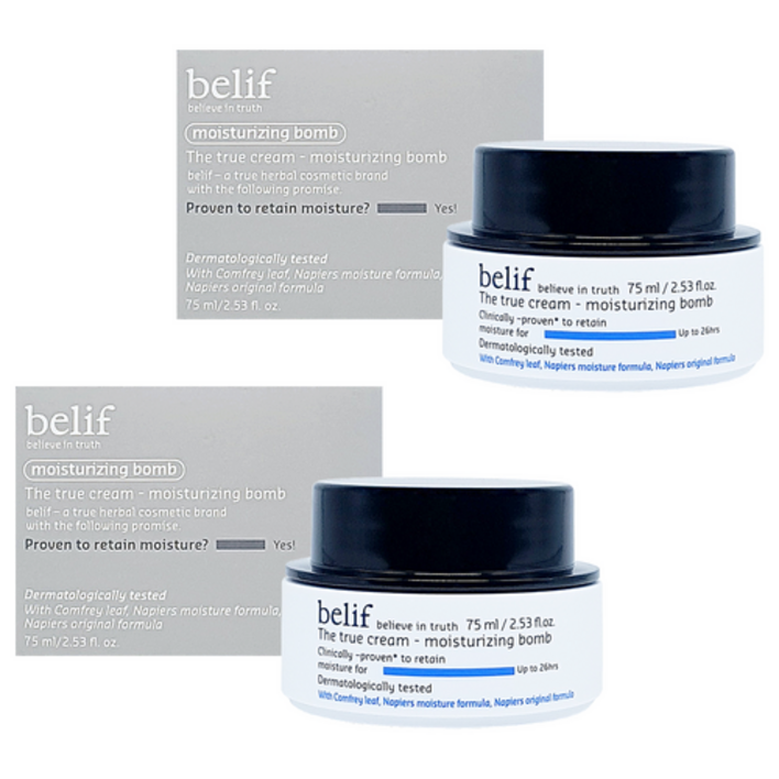 빌리프 더 트루 크림 모이스춰라이징 밤 75ml 1+1 끈적이지 않는 고보습 수분크림