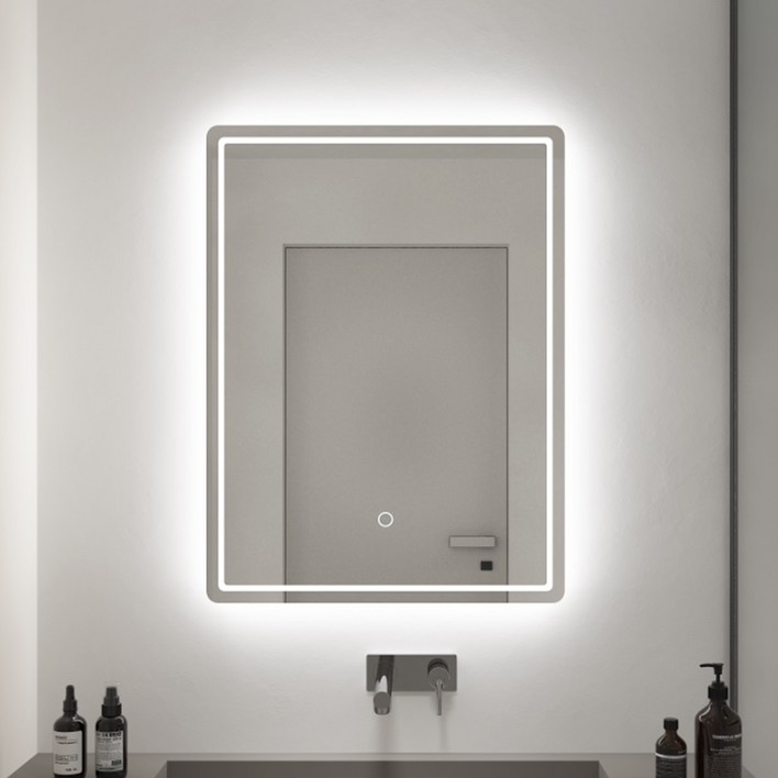 LED 직사각형 조명거울 벽걸이형 화장대 화장실 드레스룸 감성소품 인테리어거울 - 투데이밈