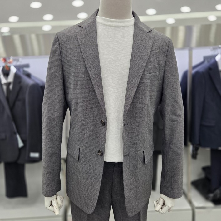 앤드지 울 시어써커 스탠다드 핏 언컨스트럭티드 셋업 자켓 BZF2KG1102 BEDJ