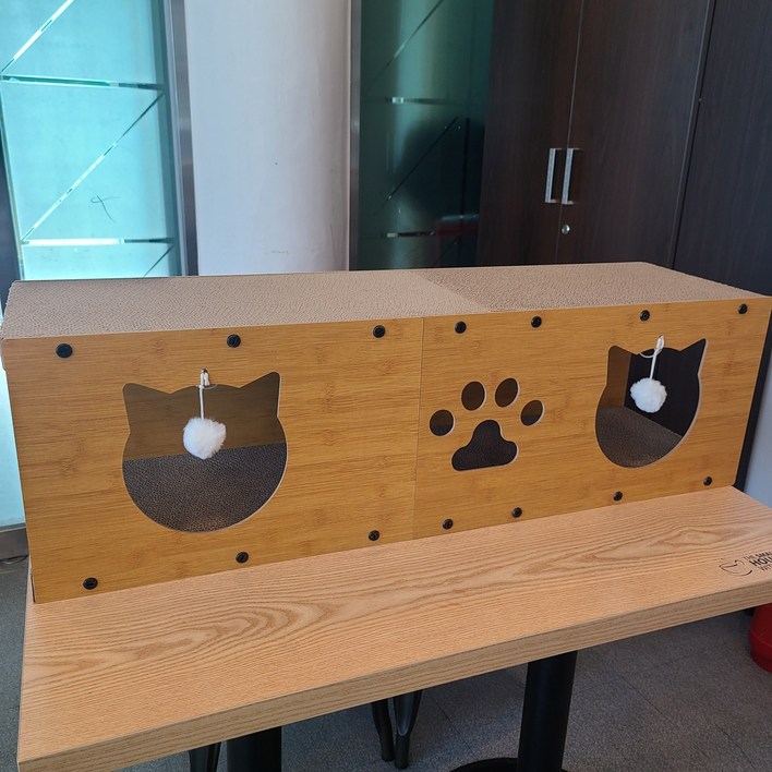 AINI 고양이 털방울 터널형 스크래쳐 숨숨집