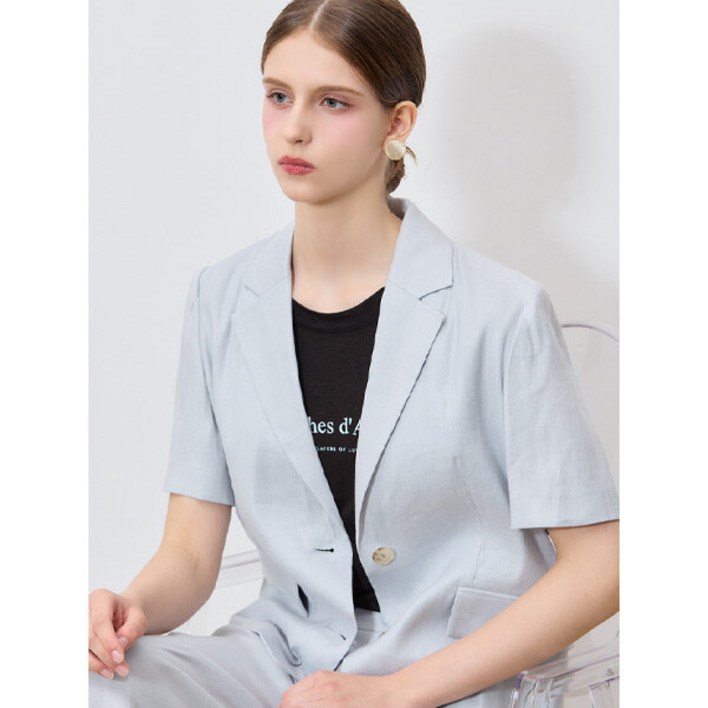 리스트 리스트LIST  고품격 린넨 백 슬릿 셋업 재킷 택가격 268000원