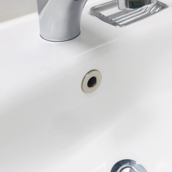 더블슬릿 니켈 SUS304 스텐레스 세면대 세면캡 오버플로우 마개 11 세면캡, 니켈기본형 실버
