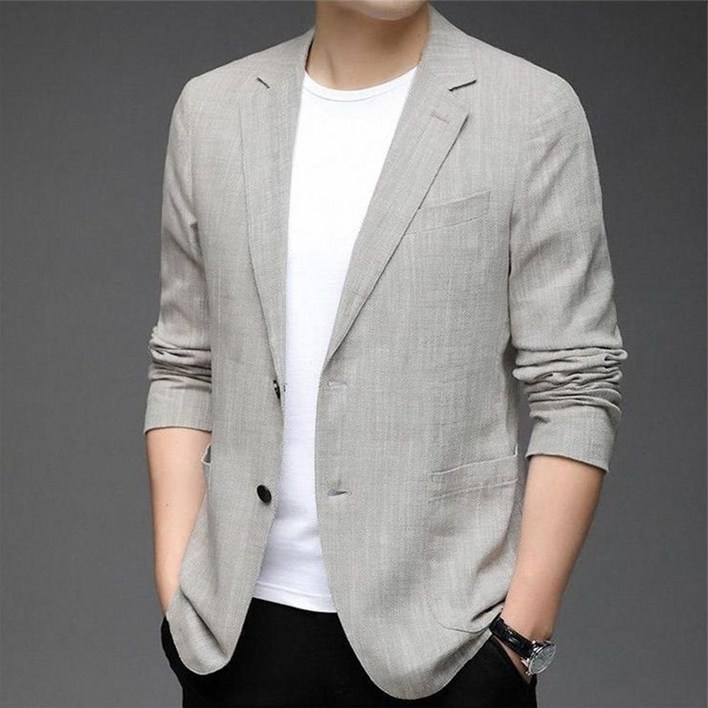 휠렉스 남성 면마 콤비 캐주얼 자켓 W23