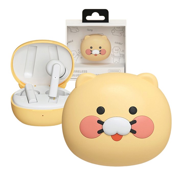 카카오프렌즈 3D 입체 얼굴형 무선 블루투스 이어폰 K2