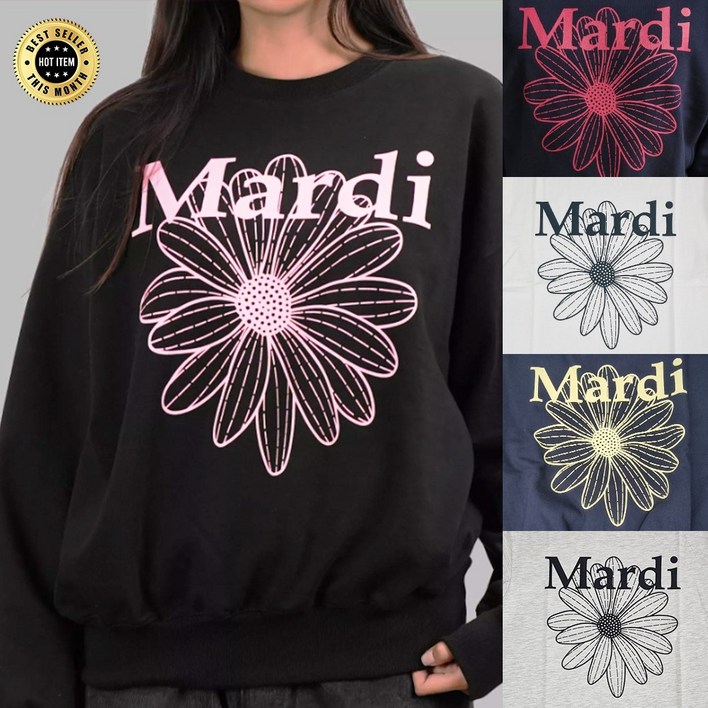 마르디메크르디 맨투맨꽃 플라워 스웻셔츠 KSTM0053 라브 사은품증정