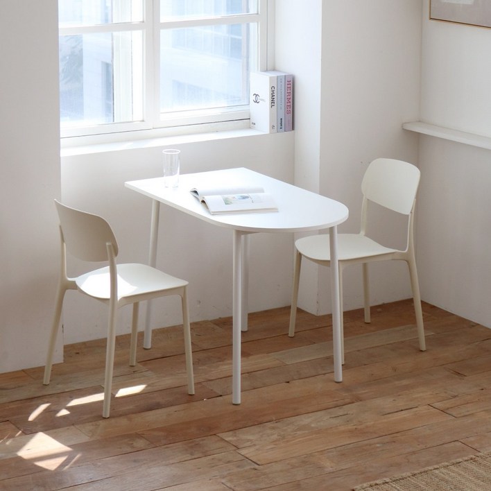 비알테이블 반타원 식탁 3size