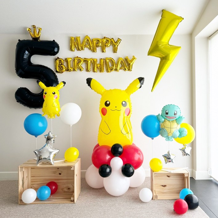 피카츄 생일파티 풍선세트 포켓몬스터 생일풍선