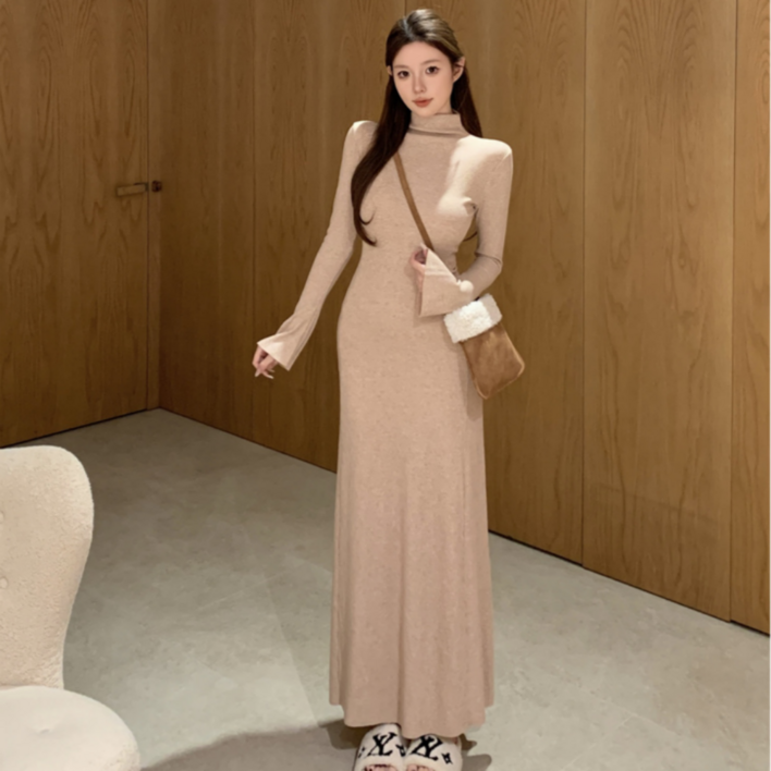 유니크코코 반목 슬림 긴팔 맥시 롱원피스 가을 op5771