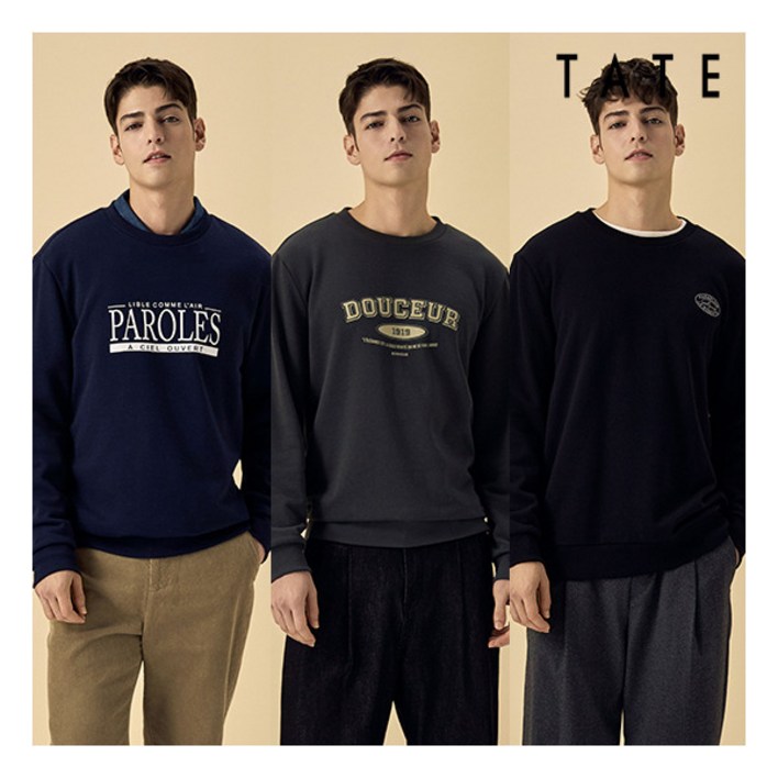 테이트 ○ TATE 25FW 남성 아트웍 기모 스웻셔츠 3종