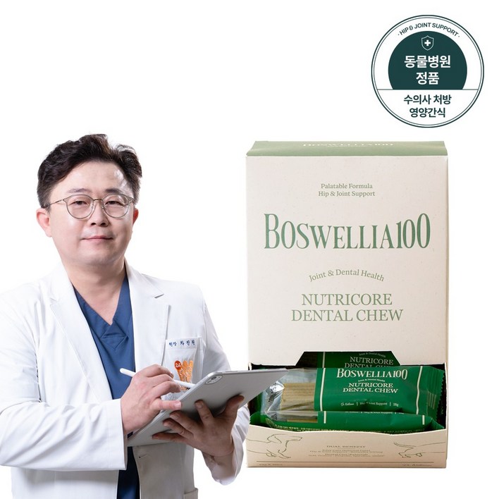 슬개골덴탈껌 닥터뉴트리코어 보스웰리아100 강아지 입냄새 치석제거 관절영양 가수분해 개껌 30개입540g, 관절덴탈케어, 540g, 1개