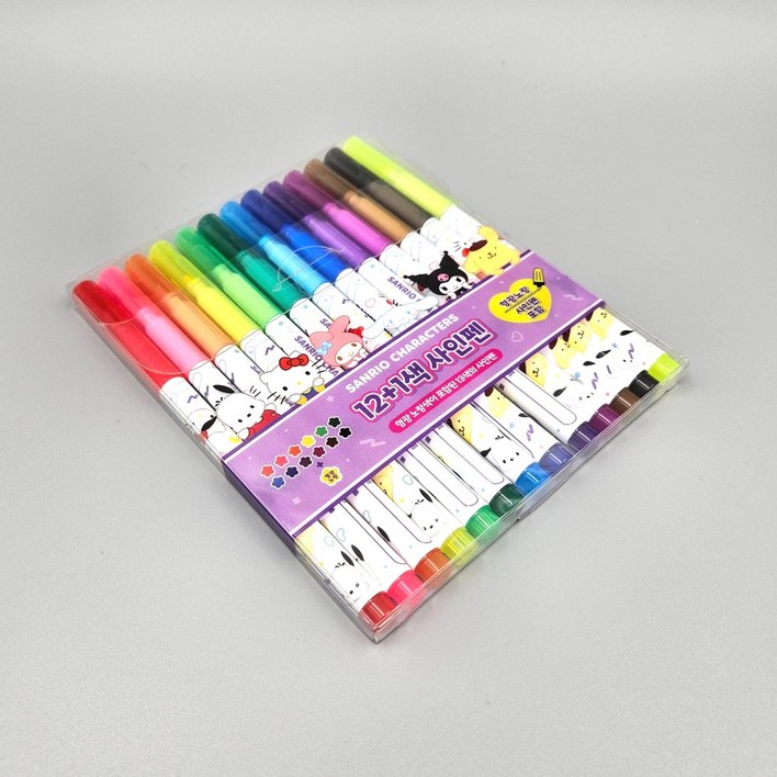 산리오 13색 사인펜 세트, 혼합색상, 1세트