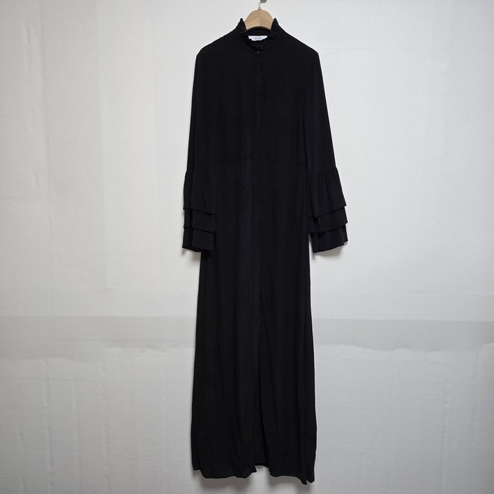 (빈티지) 앤아더스토리 러플 맥시 원피스 블랙(S)