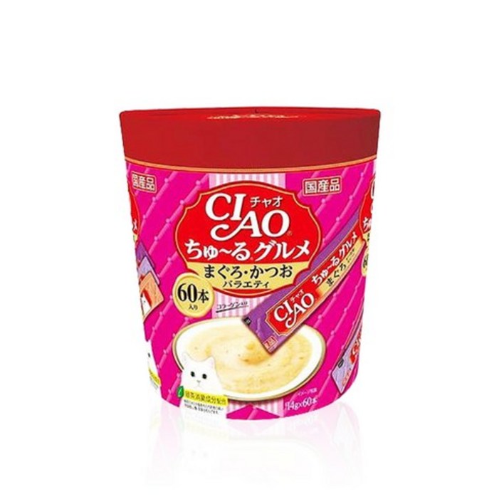 챠오 츄르 버라이어티 고양이 간식 참치 SC222 3종 x 20p세트, 2세트