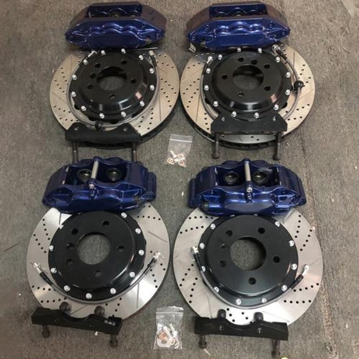 KOKO RACING 5200 6 피스톤 켈리퍼 후방 4 피스톤 브레이크 키트 330 브레이크 디스크 포함 BMW F30 에 적합