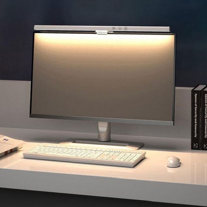 누심비 모니터 LED 조명 스크린바 스탠드 독서등 밝기조절 타이머, 모니터 조명 50mm 대형 블랙 18,900