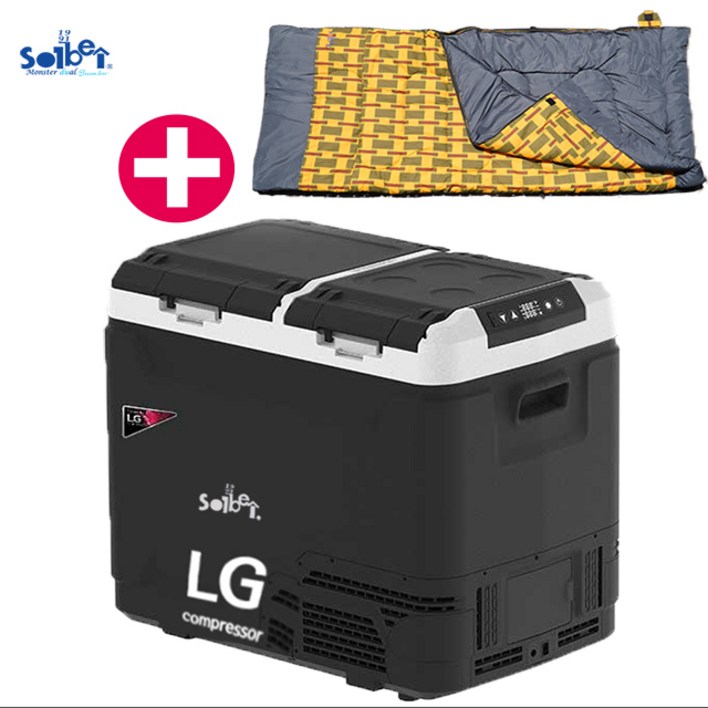 몬스터 듀얼 스마트 LG콤프 차량용 냉장고냉동고 점보 50L 60L이동식 냉온장고DC 12v 24v 차량용 캠핑 냉장고냉동고, 60L