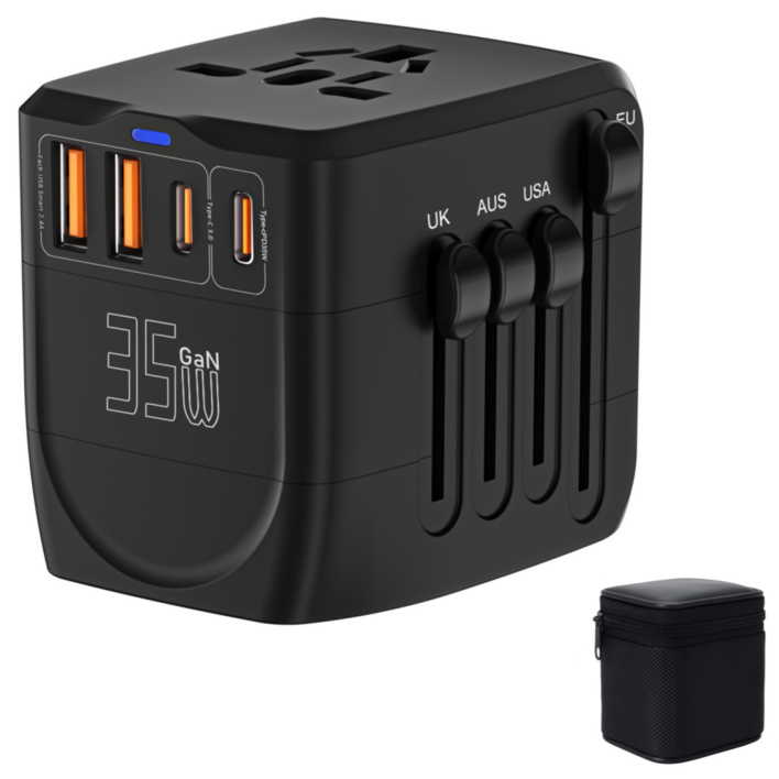 루미솜 해외 여행용 멀티 어댑터 4포트 고속충전 PD35W, 1개