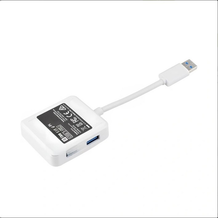 공식 라즈베리 파이 USB 3 허브, 다운 스트림 3.0, 타입 A 포트 4 개 확장, 데이터 전송 속도 최대 5 Gbps