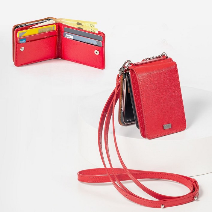 본아띠 메티스 갤럭시 Z플립3 2 1 천연소가죽 에나멜 펄 사피아노 케이스