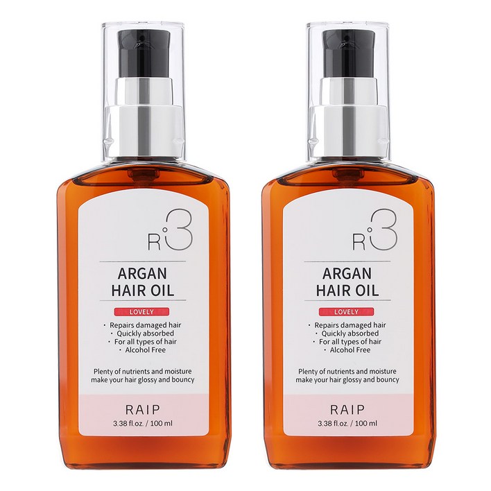 라입 R3 아르간오일 헤어에센스 러블리, 100ml, 2개