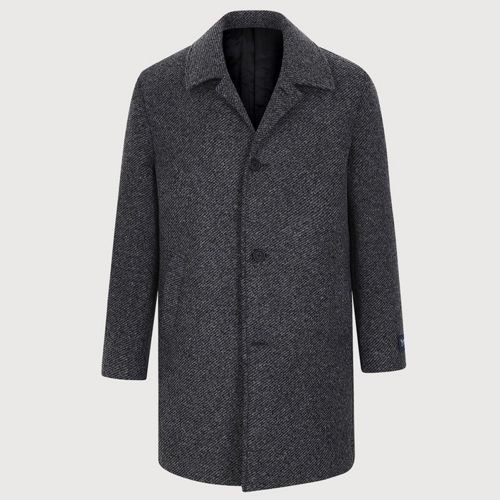 트레몰로 남성 겨울 그레이 울저지 코트 TRNEL5WA141